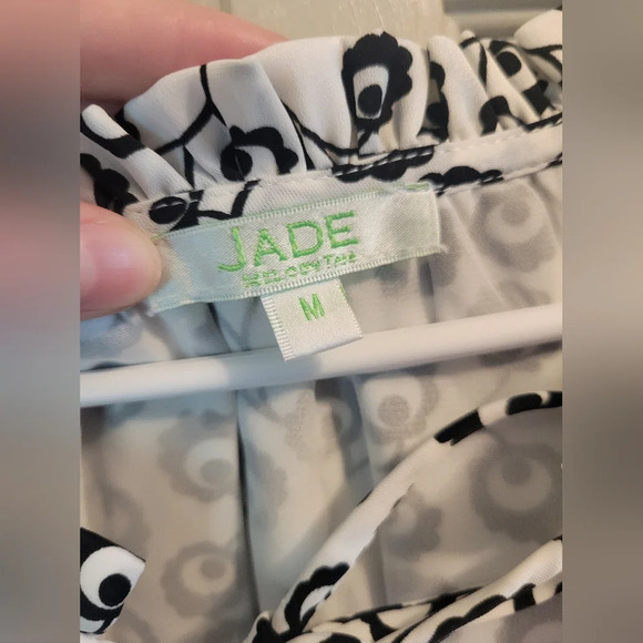 Jade Melody Tam Black White Butterfly Style Top Blouse - Picture 3 of 8
